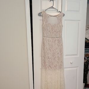Enfocus Studio Cream Lace Maxi Dress